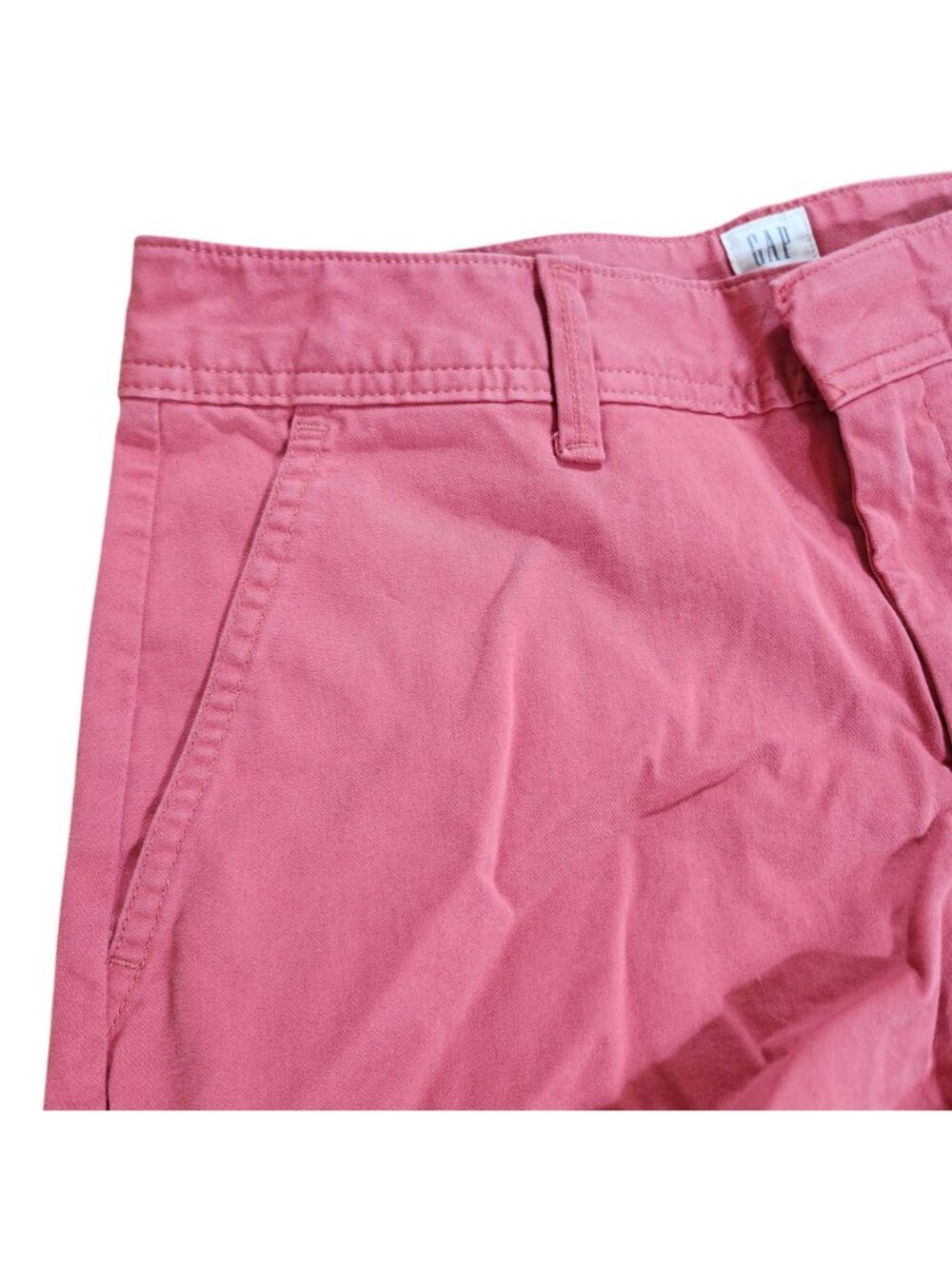 Gap Women’s Size 6 City Shorts Coral Pink Casual Chino 3” Inseam 4 Pocket - Picture 3 of 6